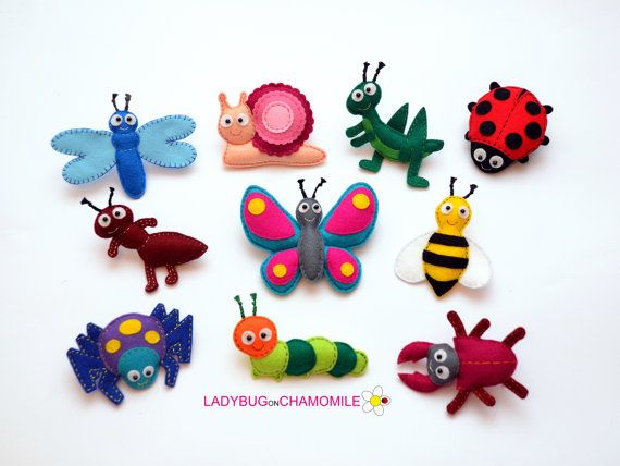 игрушки из фетра- насекомые